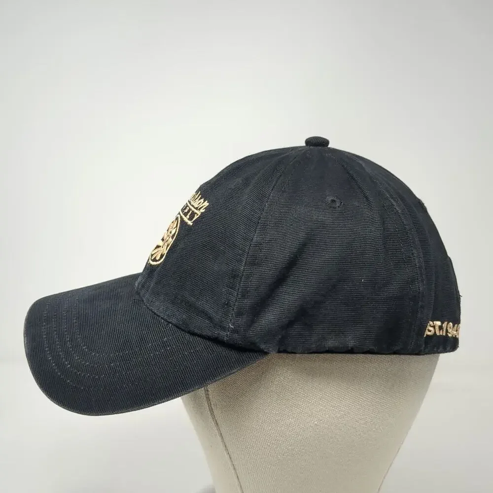 Robertson Supply Baseball Cap Black One Size Gold Embroidery EST. 1948 Logo Hat
